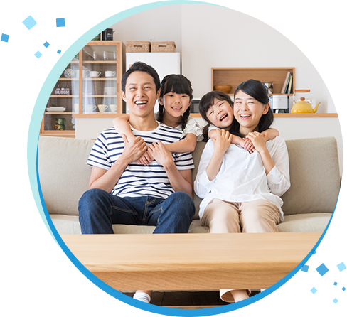 画像：笑顔の家族